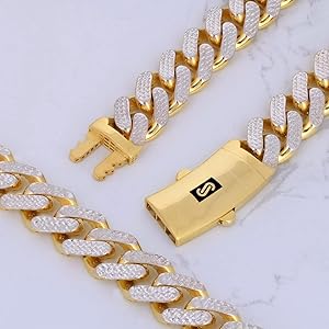 【21cm】【10mm】【18K刻印あり】【Miami Cuban】ブレスレット 21cm】【10mm】【18K刻印あり】【Miami Cuban】ブレスレット